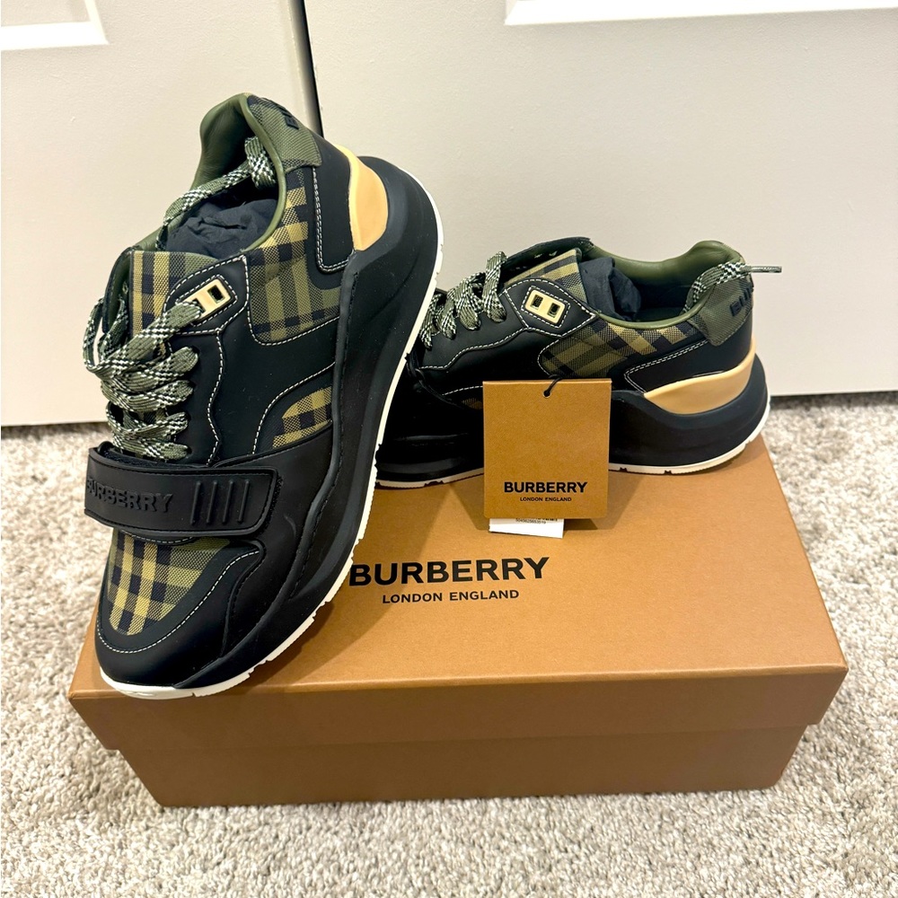 Burberry Women's Ramsey Leather, Suede & Vintage Check Sneakers